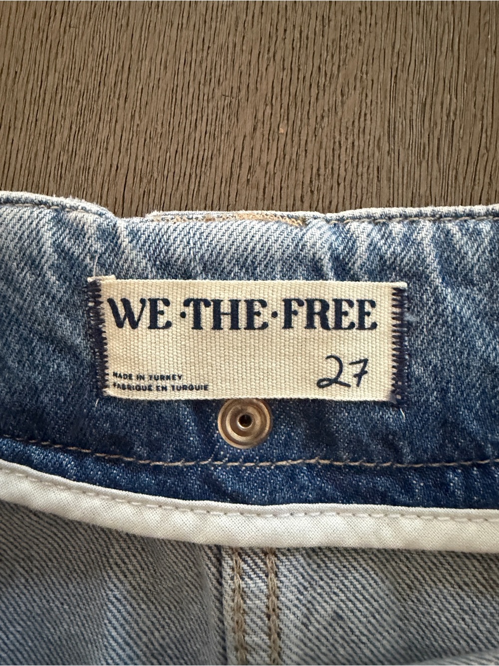 We The Free light Denim A-line mini skirt size 27 - Picture 6 of 6